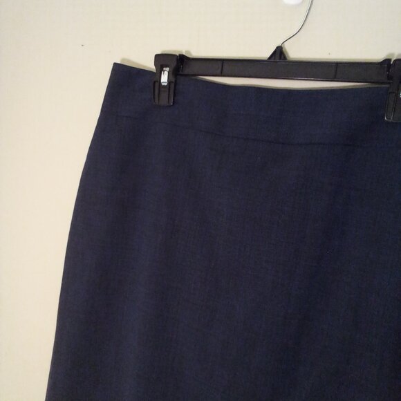 Banana Republic Skirt Women 8 Stretch Classic Career Back Zip Blue - Picture 4 of 14